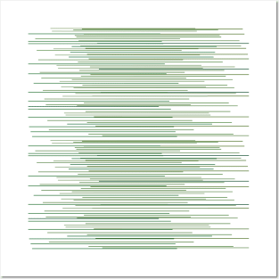 Modern Thin Green Lines Swaying Posters and Art